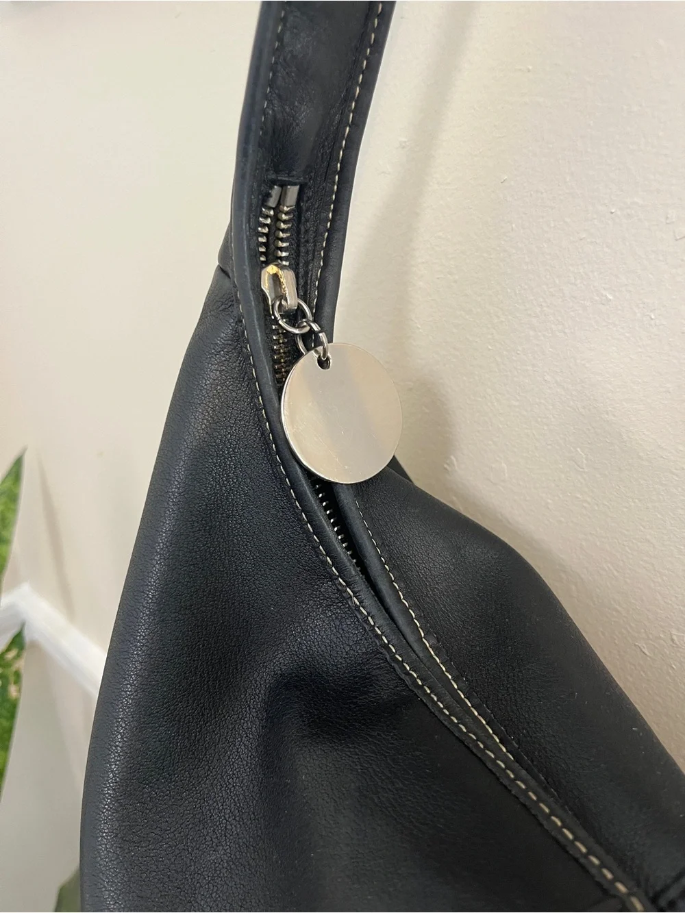 Vintage Coach Black Leather Ergo Hobo Shoulder Bag